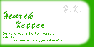 henrik ketter business card